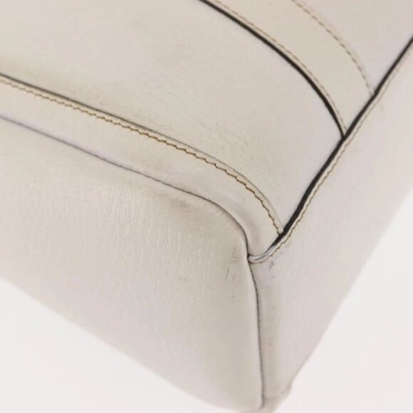 GUCCI Mini Abbey Boston Bag Leather White Gold - Picture 7 of 15